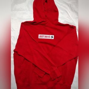 Nike Red Just Do It Hoodie Sweatshirt